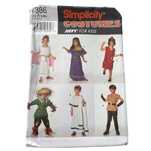 90s Simplicity 7386 Jiffy Child Costume Pattern Sizes Small-Large Vintage UNCUT